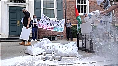 New York’ta BM Genel Sekreteri’nin evi önünde Gazze için protesto